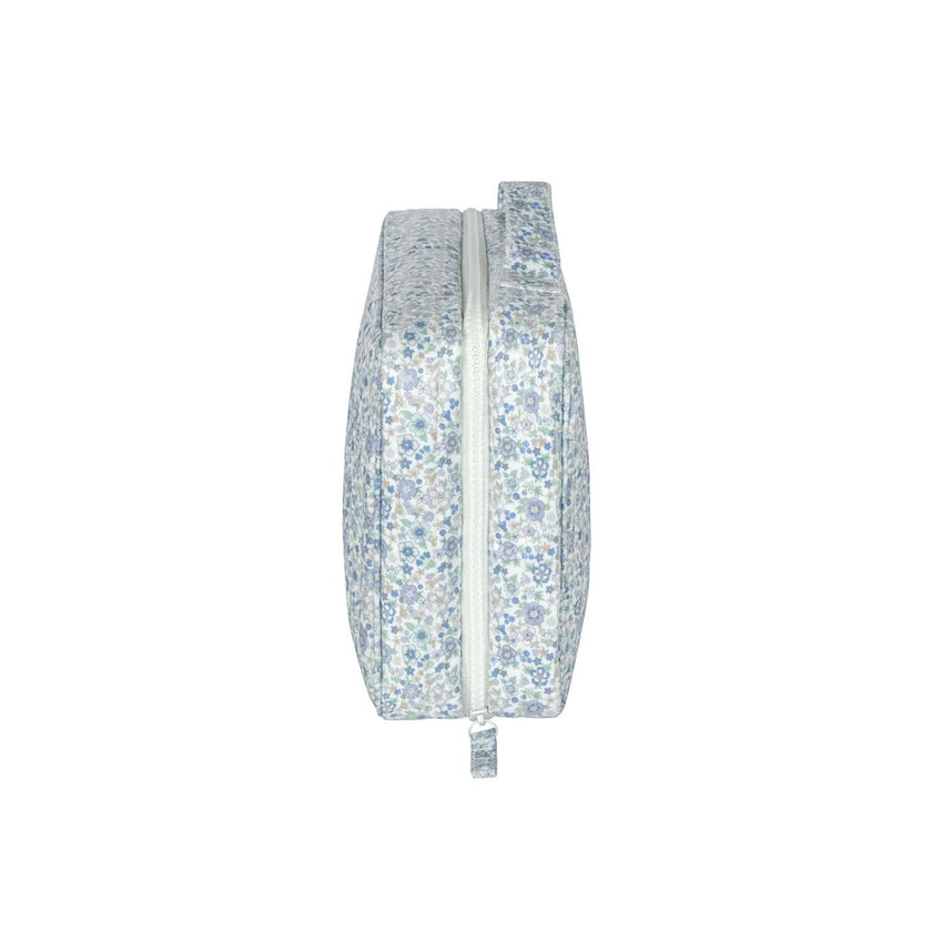slate floral tri-fold cosmetic case