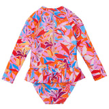 Sustainable High Neck Long Sleeve Waist Skirt Surf Suit