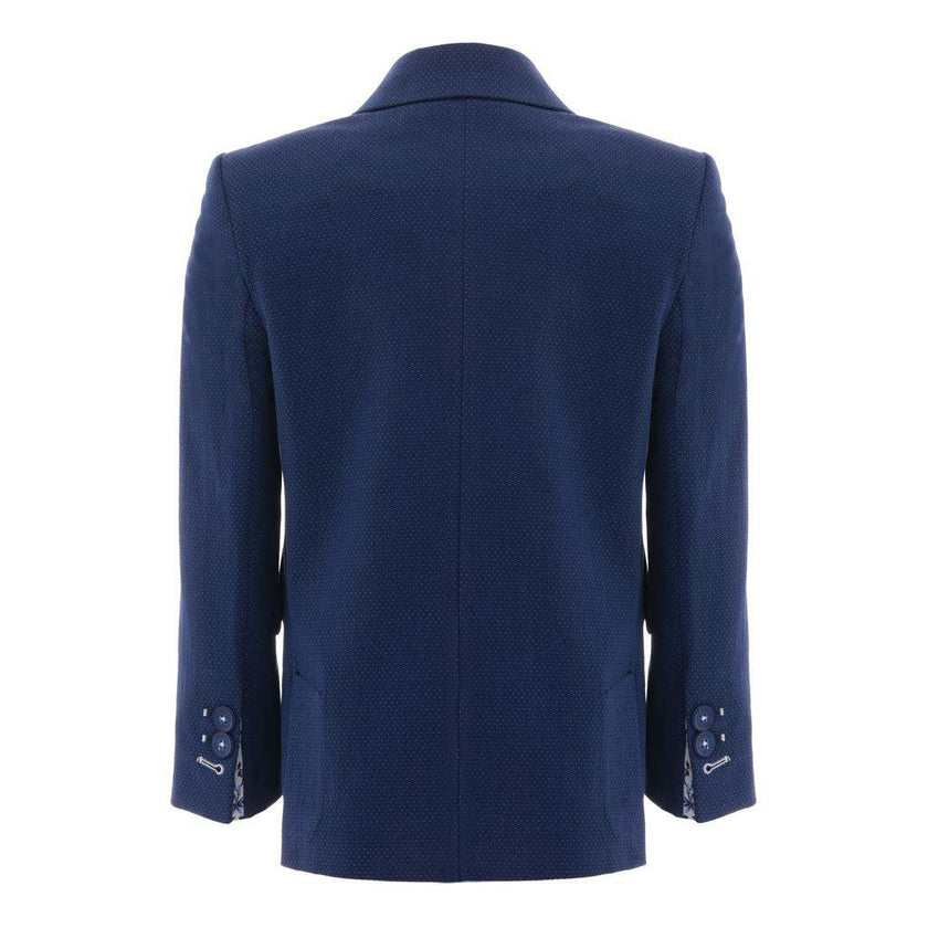 Navy Microdot Blazer