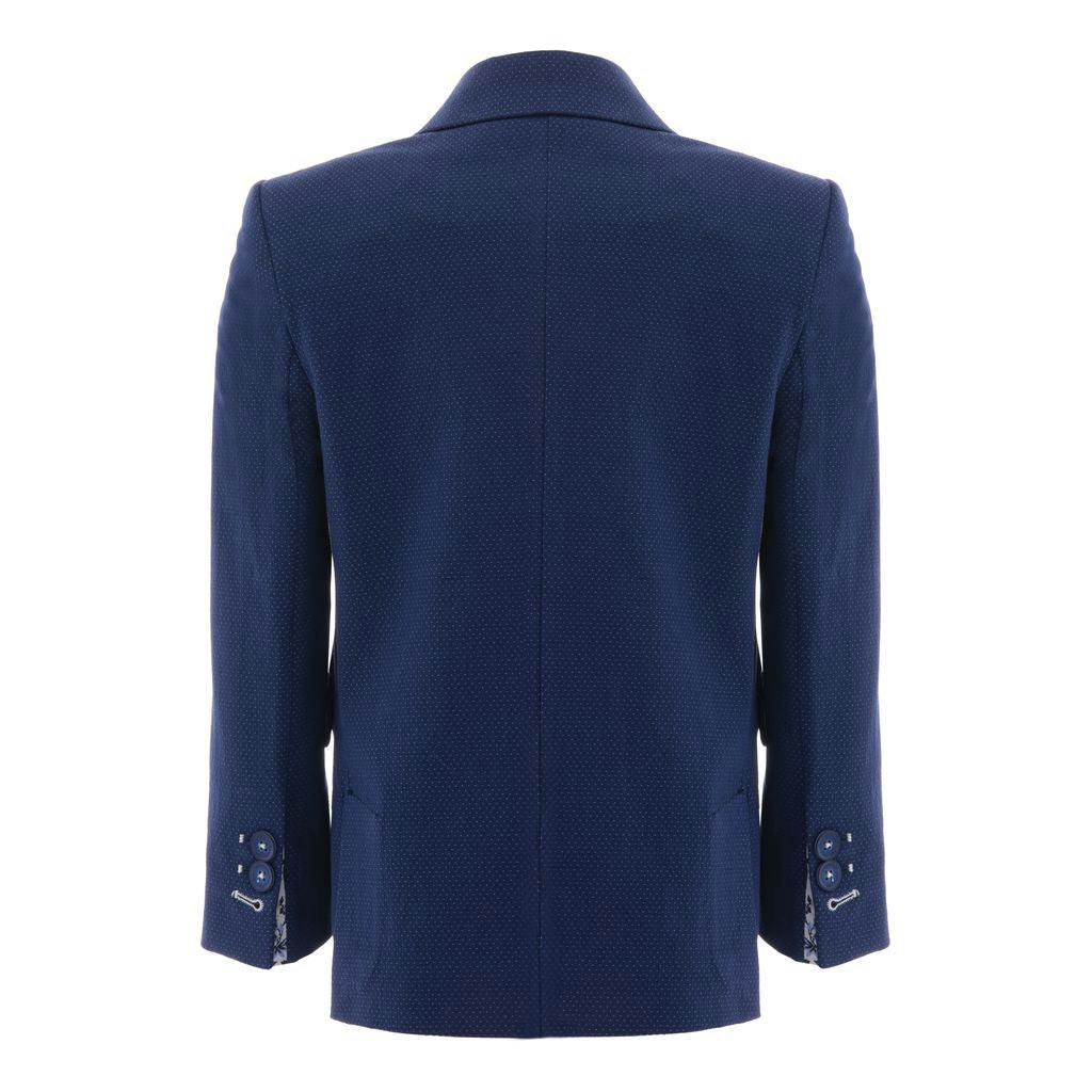 Navy Microdot Blazer