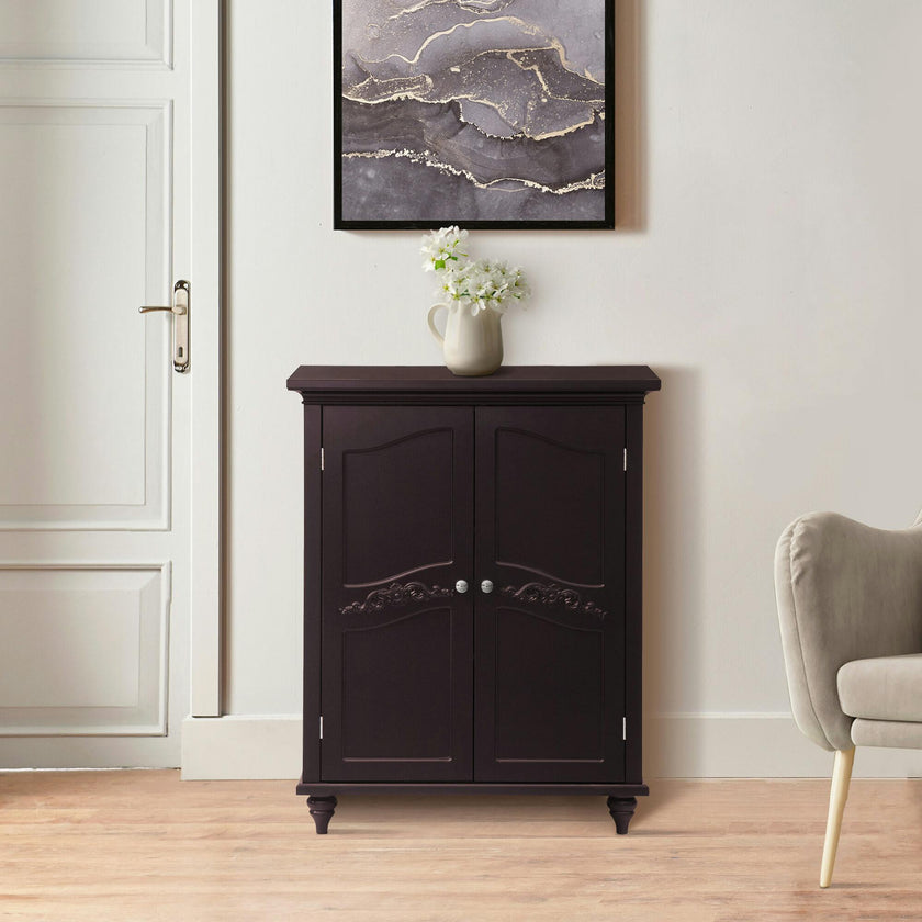 Versailles Wooden Floor Cabinet with 2 Shelves