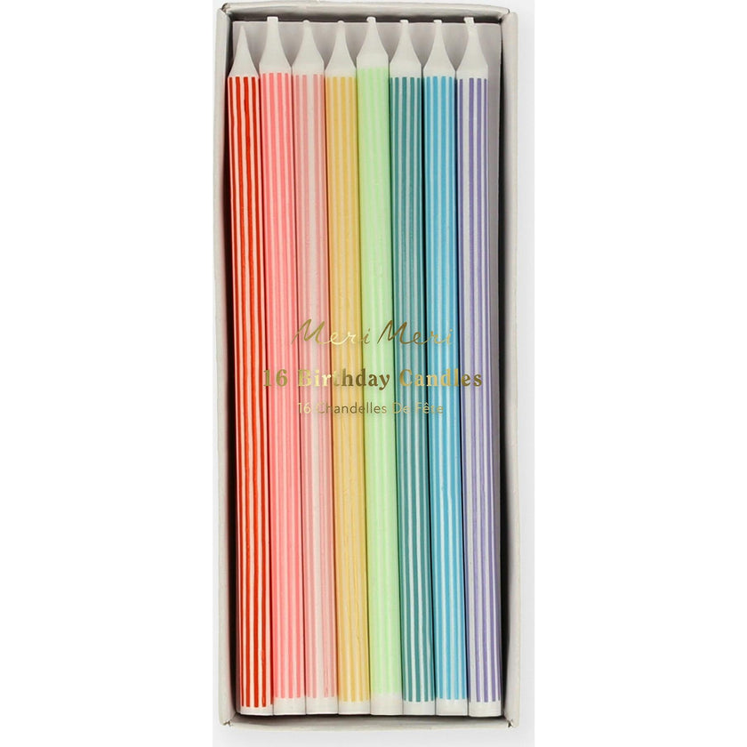 Mixed Striped Candles