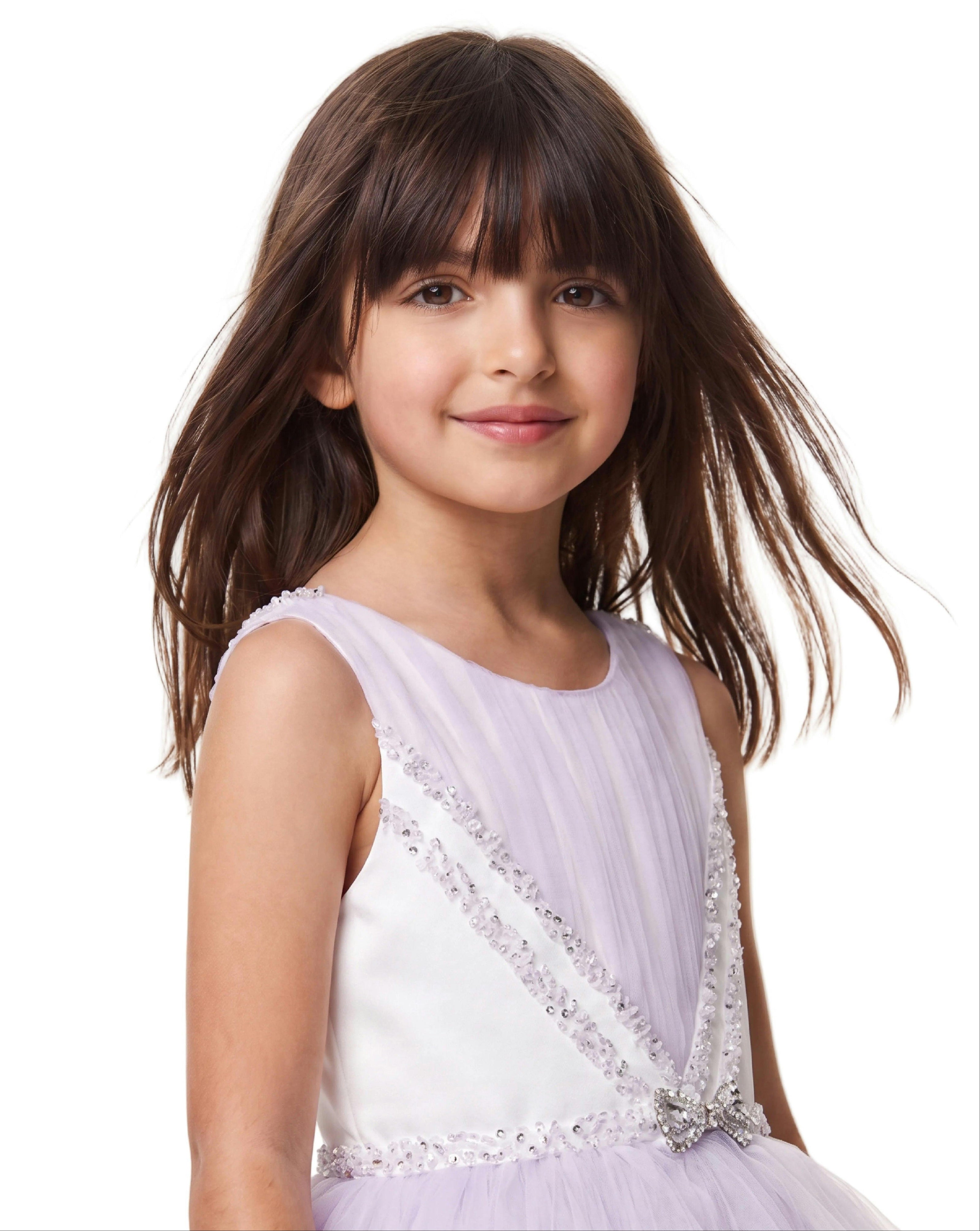 Lavender Matilda Embellished Tulle Occasion Gown
