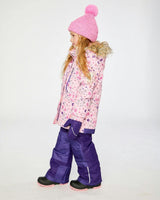 Two Piece Play Snowsuit Pink Mini Flower Print