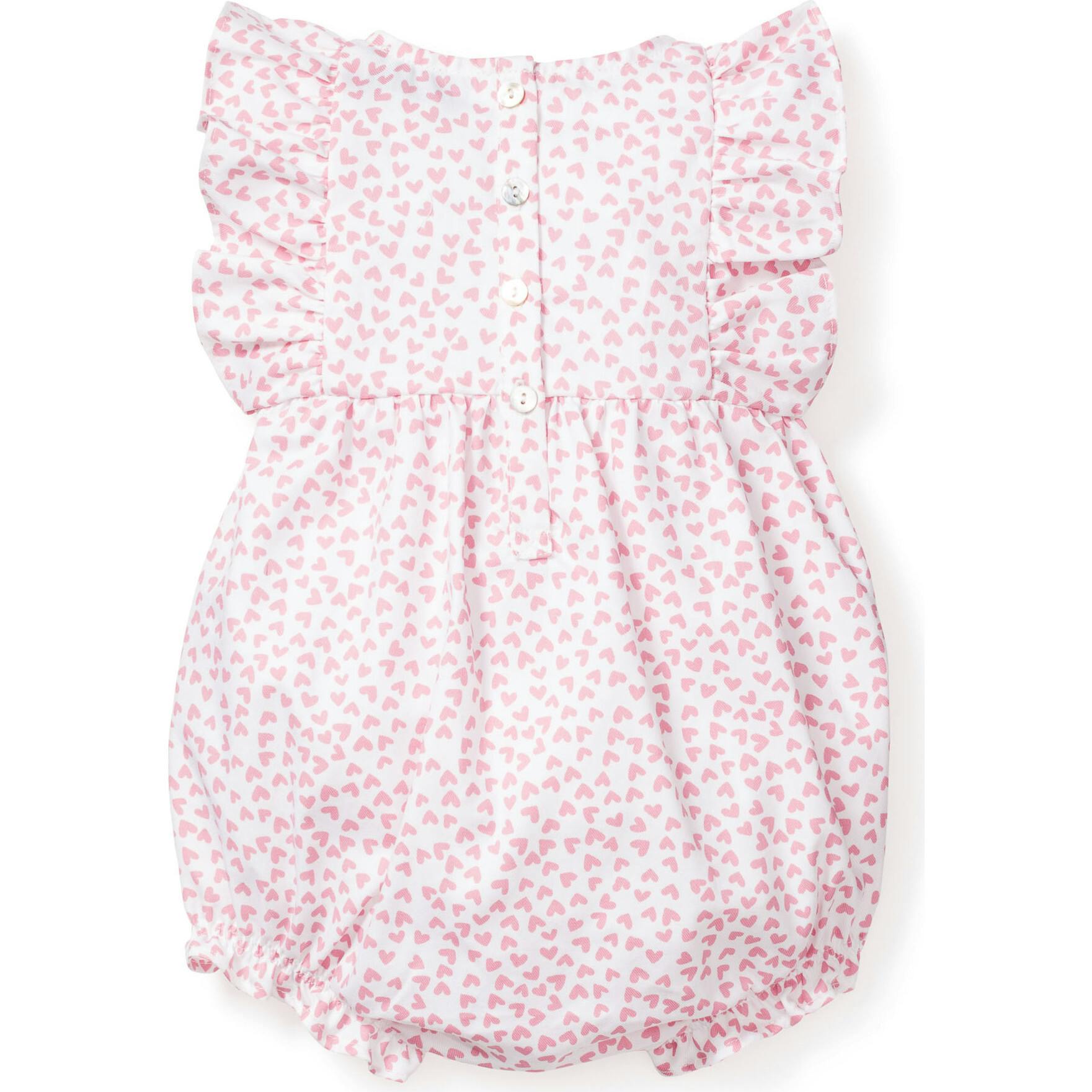 Baby's Twill Ruffled Romper in Sweethearts