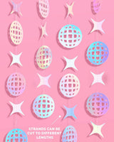Shimmer Disco Garland - iridescent foil backdrop