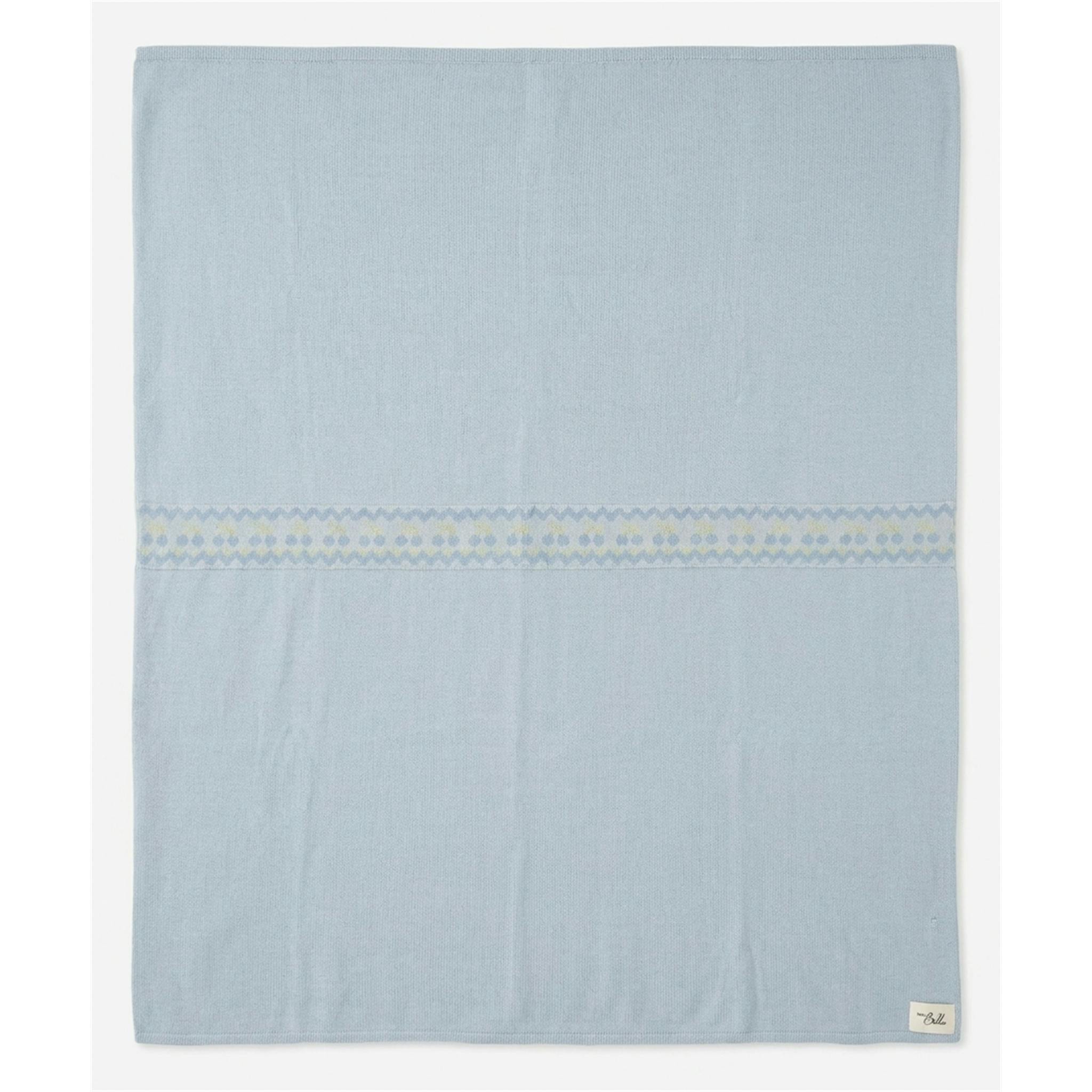 Cherry Embroidered  Knit Blanket