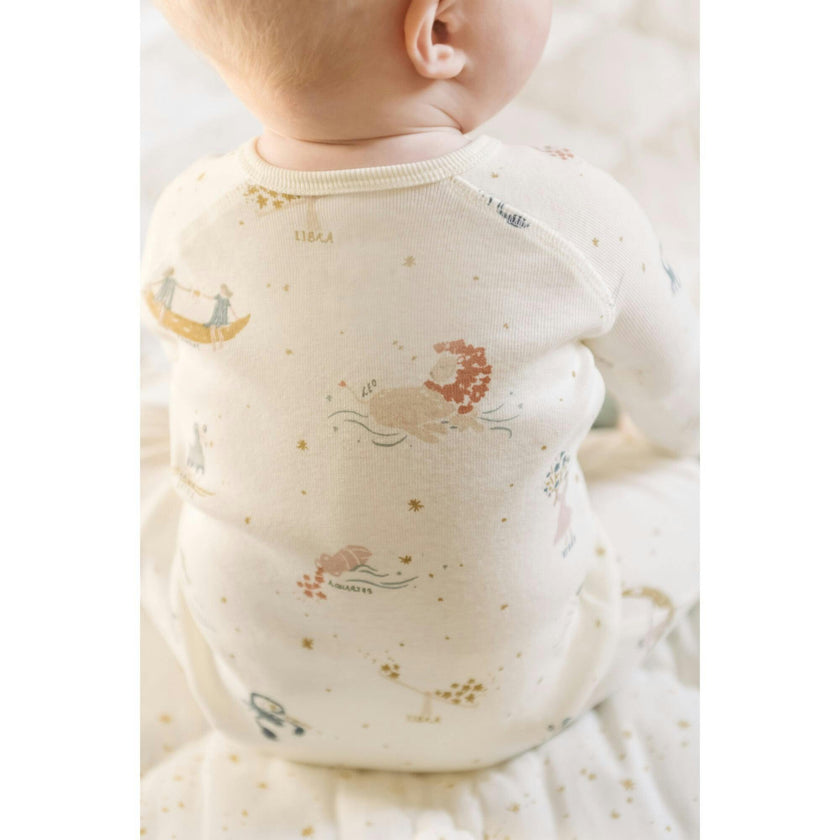 Ribbed Baby Sleeper, White