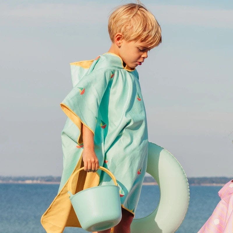Quut Beach Poncho Banana Blue + Mini Ballo Banana Blue