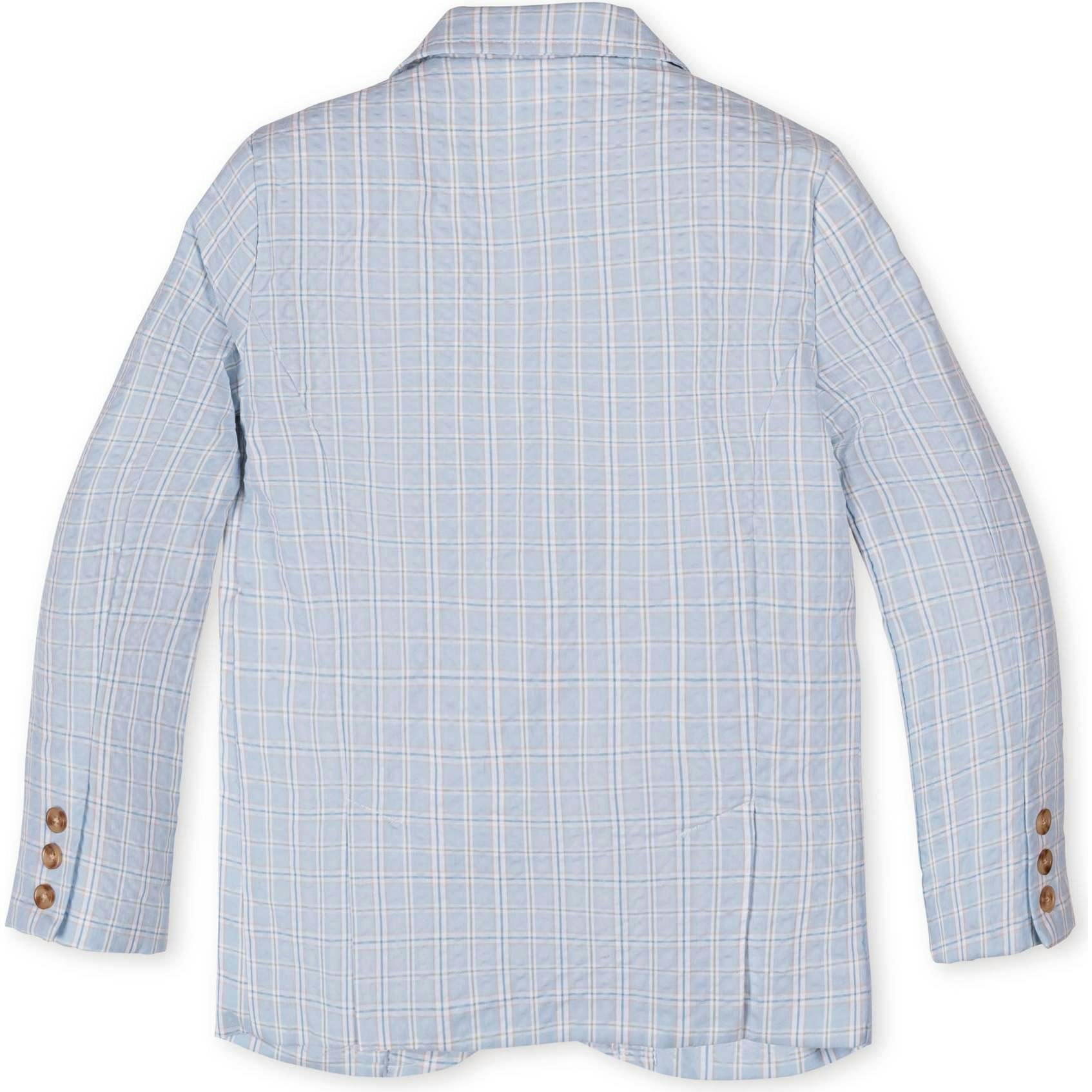 Organic Classic Seersucker Suit Jacket, Blue