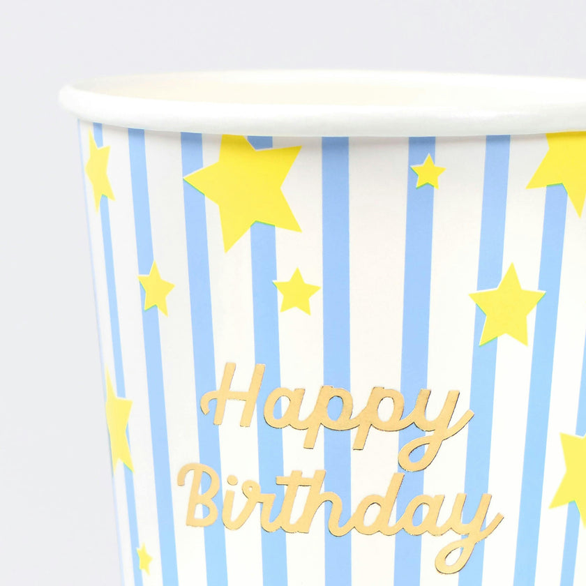 Bright Star Happy Birthday Cups
