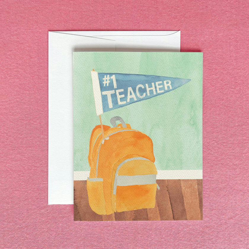#1 Teacher Greeting Card