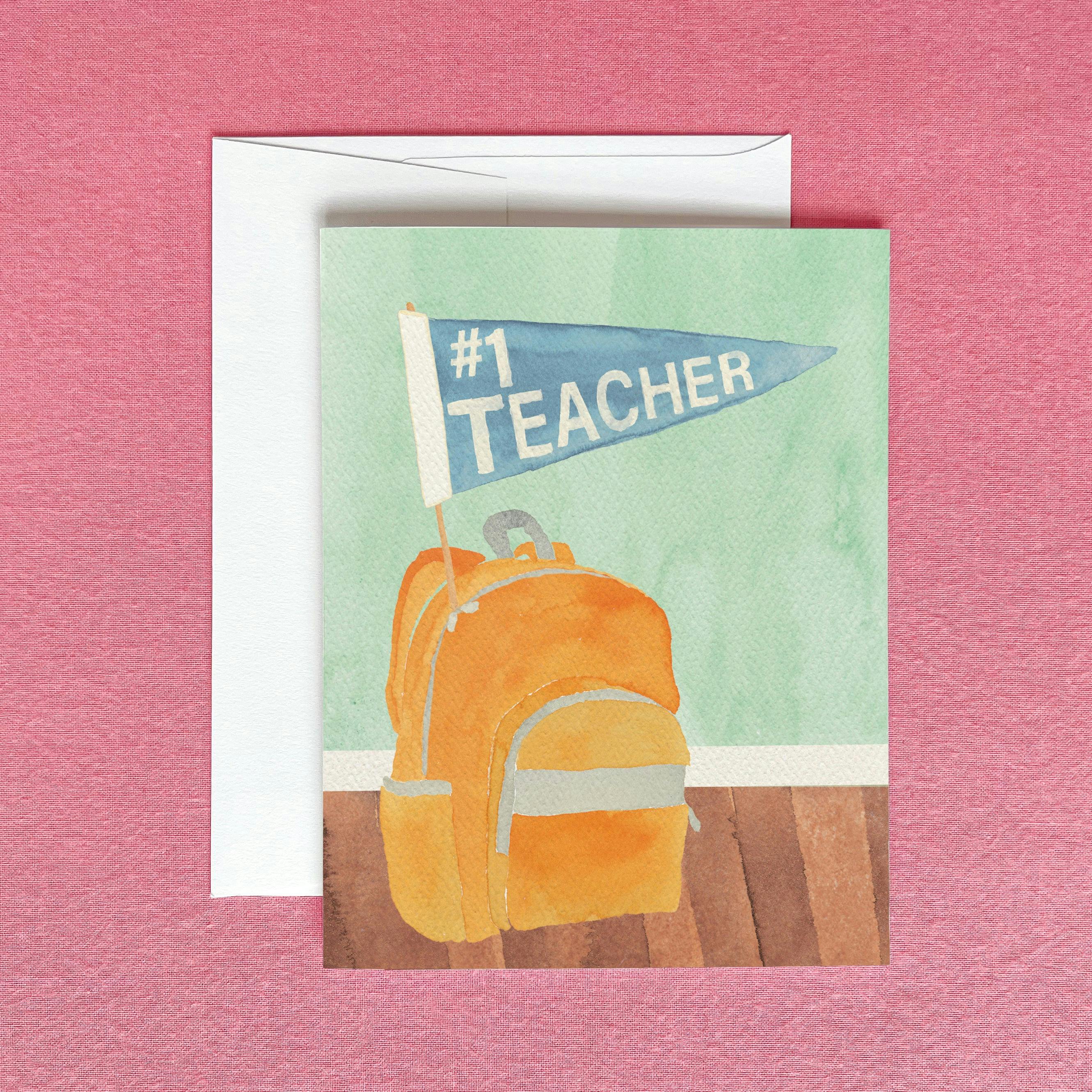 #1 Teacher Greeting Card