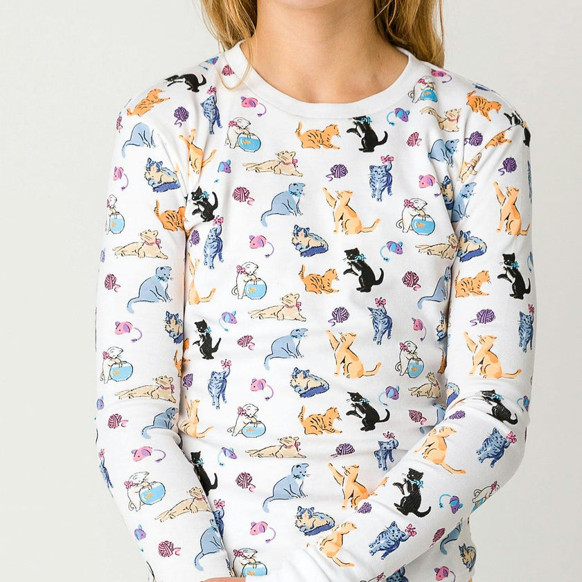 The Organic Long Sleeve Pajama Set [Cat Nap]