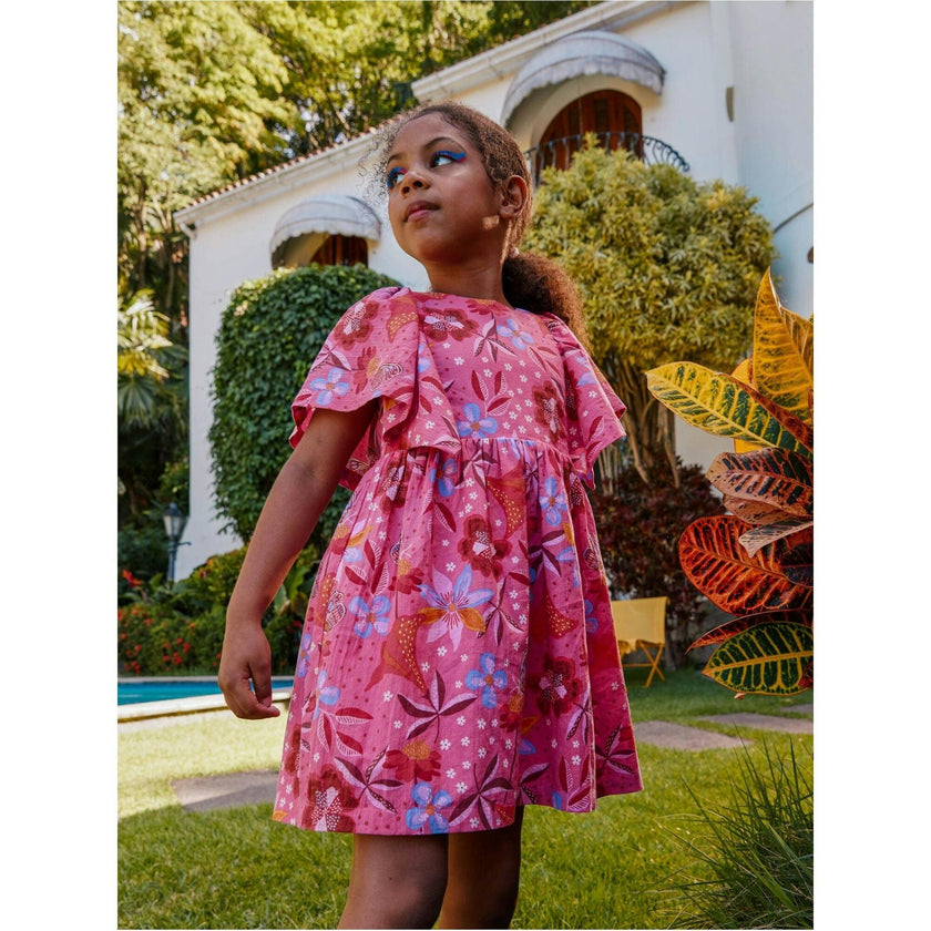 Sleeve Twirl Dress, Pink