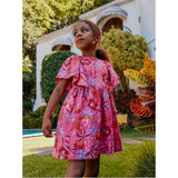 Sleeve Twirl Dress, Pink