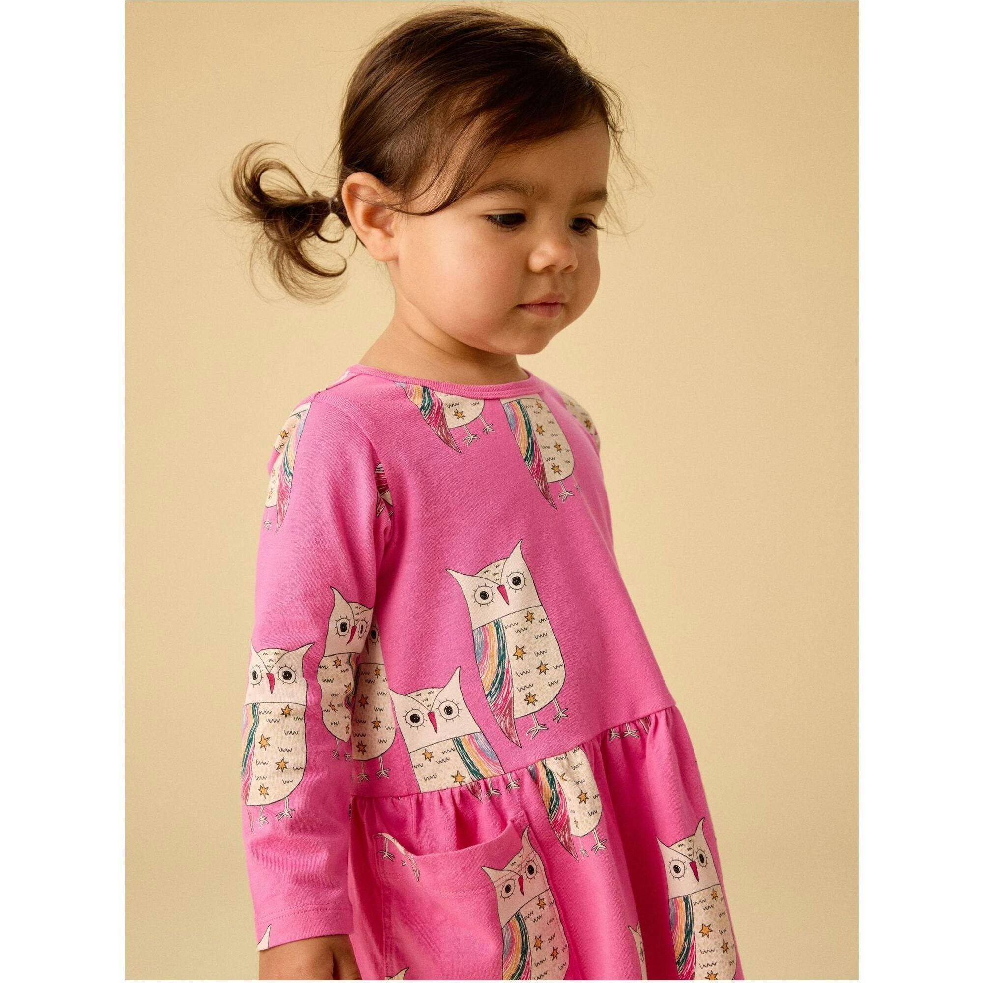 Long Sleeve Pocket Dress, Pink