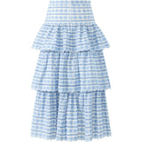 Odessa Frill Embroidered Maxi Skirt