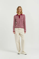 Wool Cashmere Polo Sweater