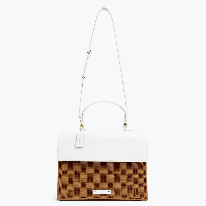 Women's Hand-Woven Wicker Large Lunchbox