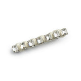 Halo Luxe Crystal Satin Clip - Ivory