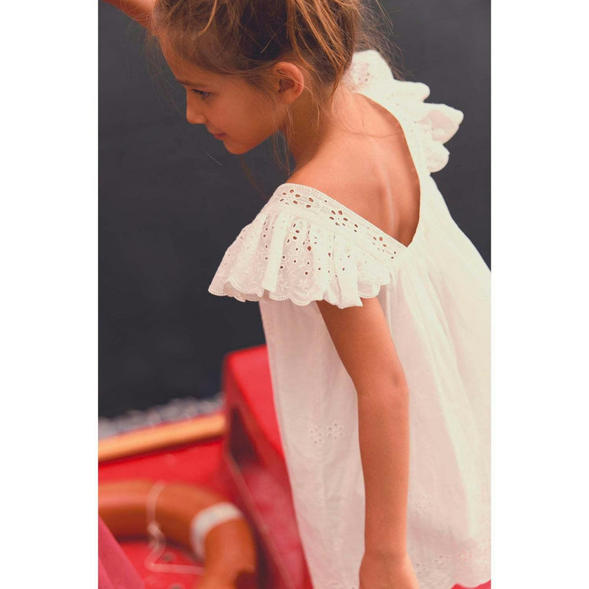 BONTON Embroidered Voile Laura Dress