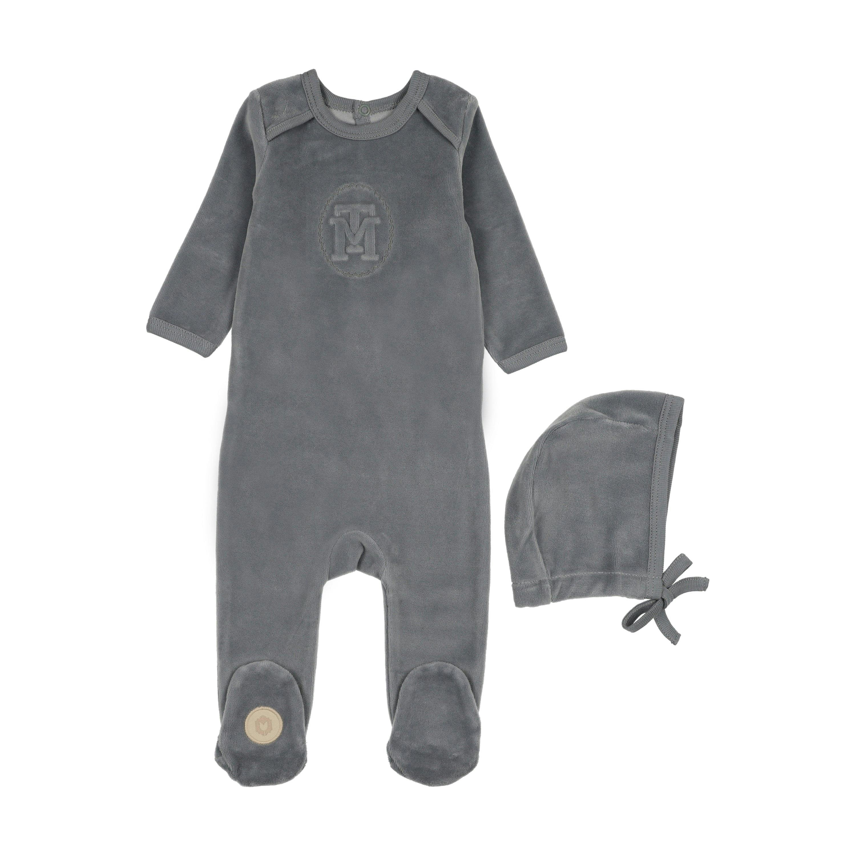 MT Embossed Footie & Hat Set
