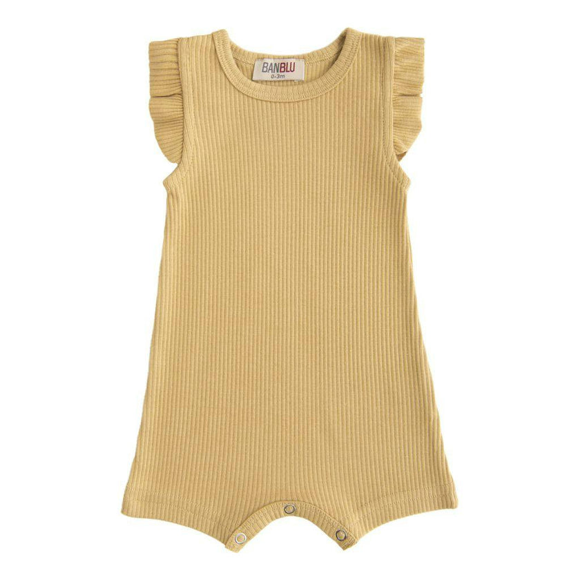 Yellow Biscotti Ruffle Modal Shortie