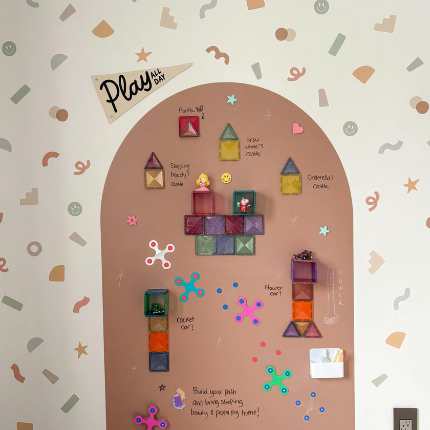 Peel & Stick Fabric Wall Stickers - Abstract Shapes (Earth
