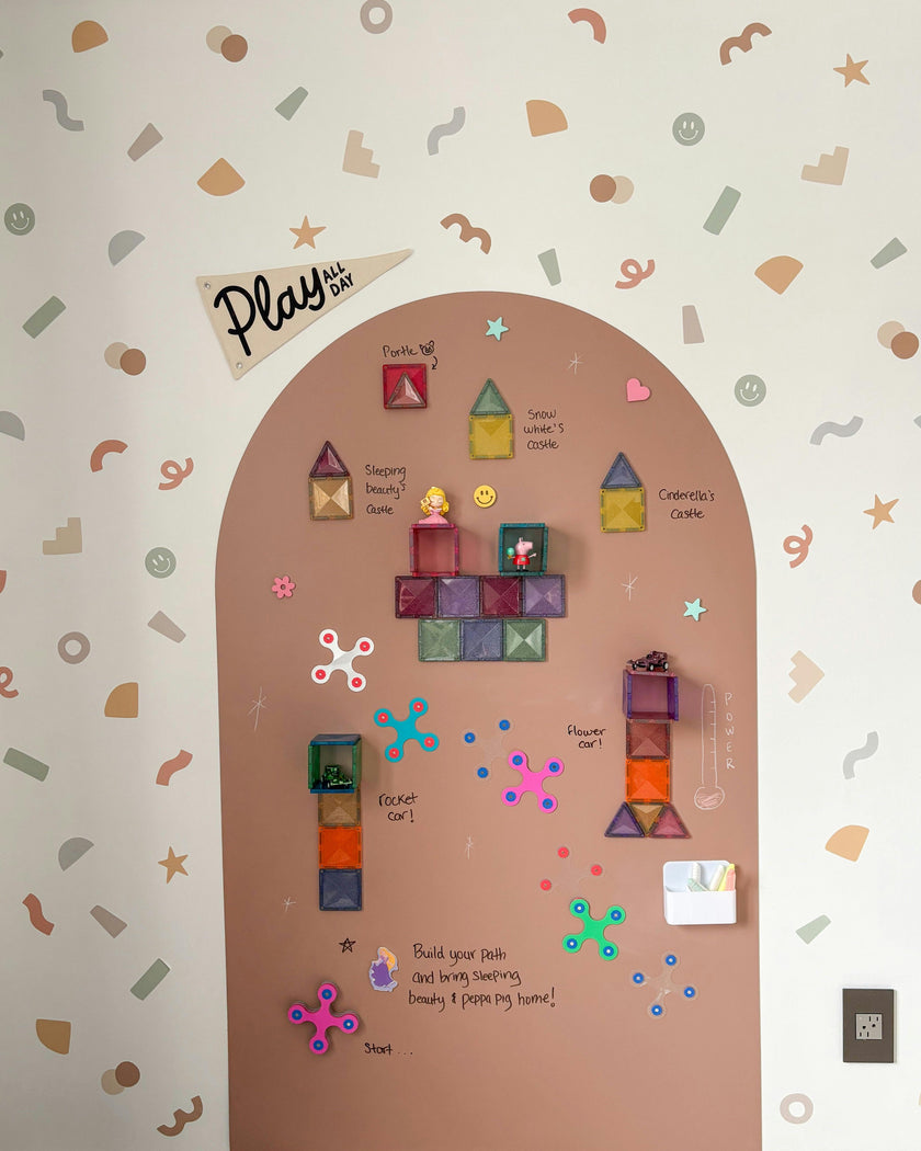 Peel & Stick Fabric Wall Stickers - Abstract Shapes (Earth