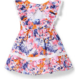 Floral Lace Trim Dress