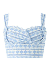 Odessa Frill Embroidered Top