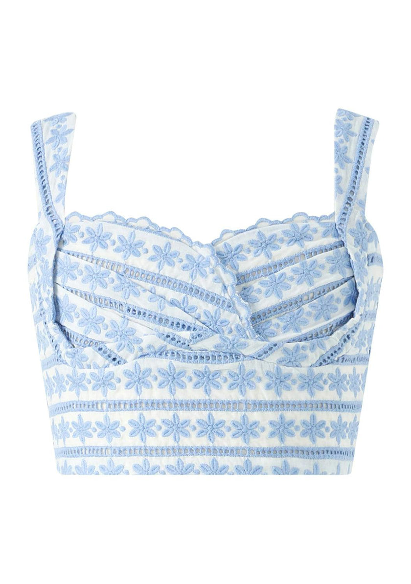Odessa Frill Embroidered Top