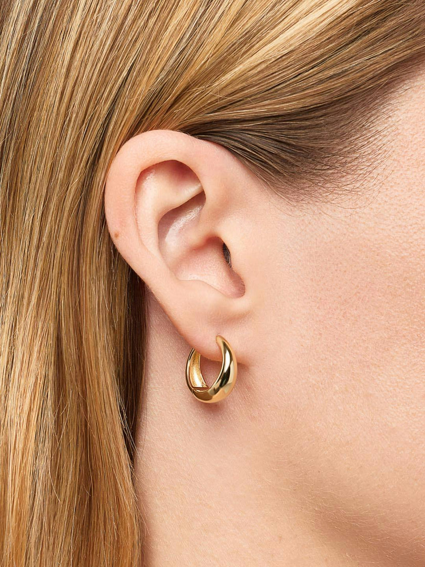 Small Gold Hoop Earrings - Nate Medium