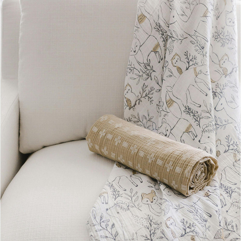 2pc. Swaddle Wraps (Copper Dash & Ezra Print)