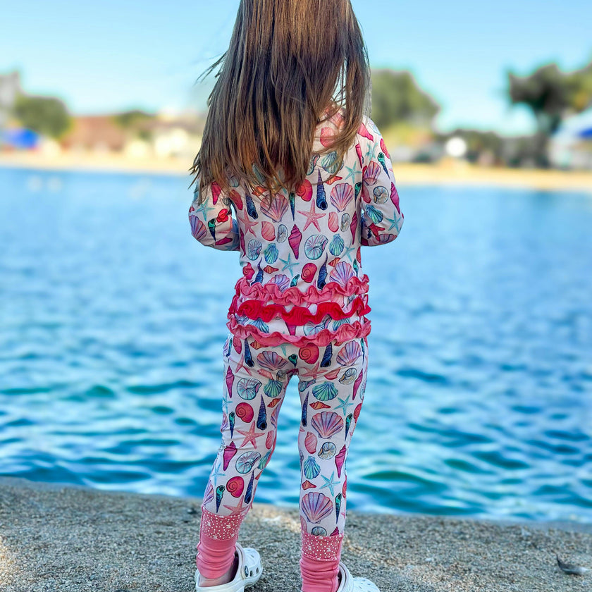 Cute as Shell Ruffle Footie Snoozer