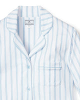 Women's Pima Pajama Set in Periwinkle Stripe