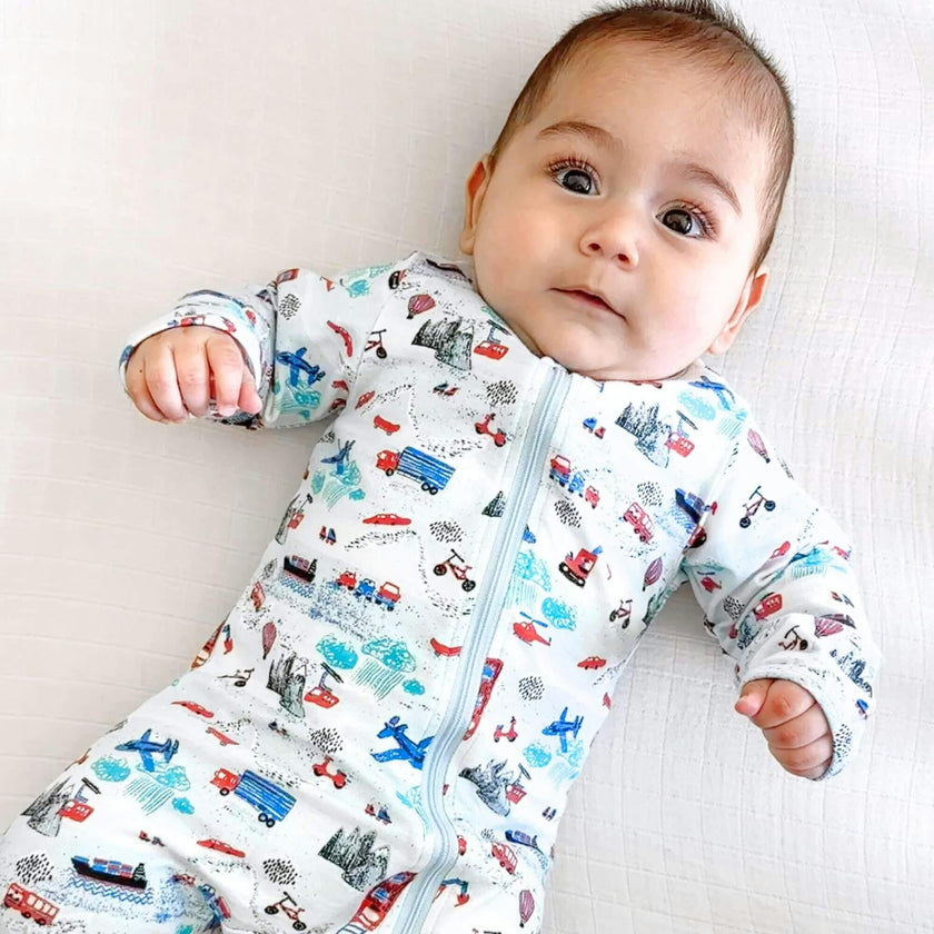 Organic Zippered Footed Onesie