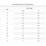 Emma Shimmer Bow T-Strap Mary Jane