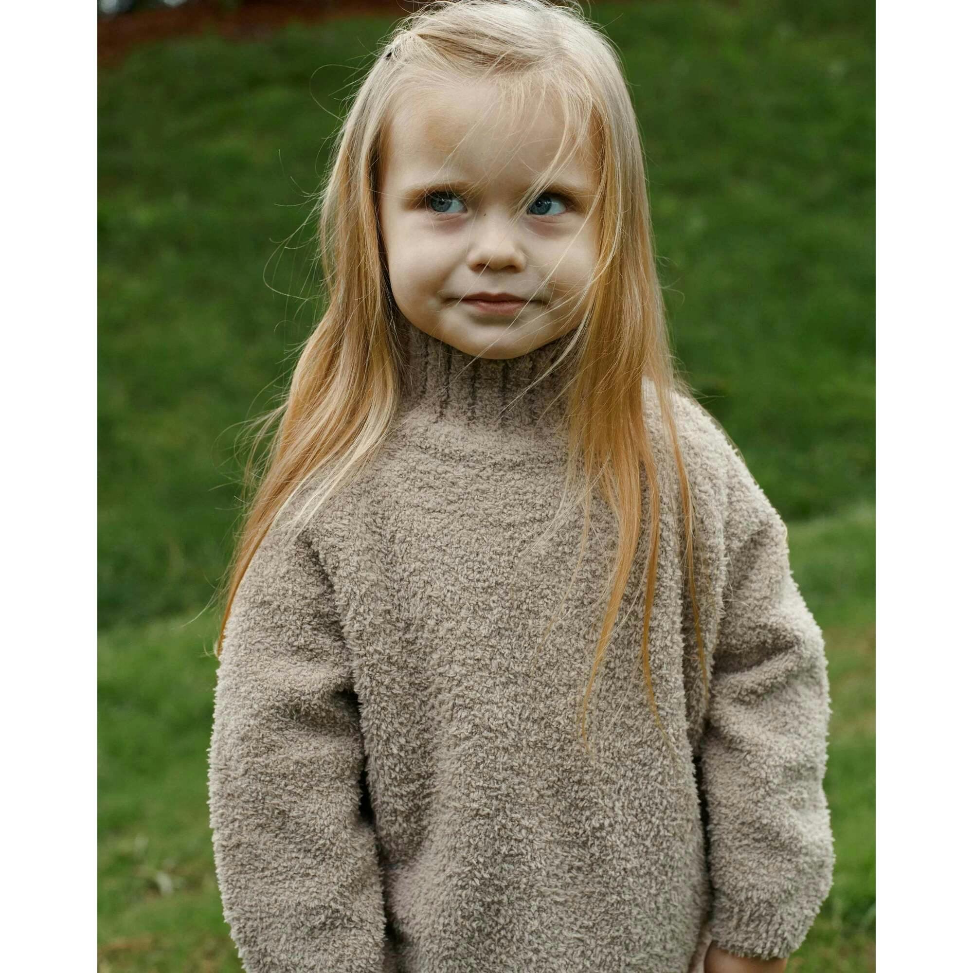 Fuzzy Boxy Mock Neck Sweater