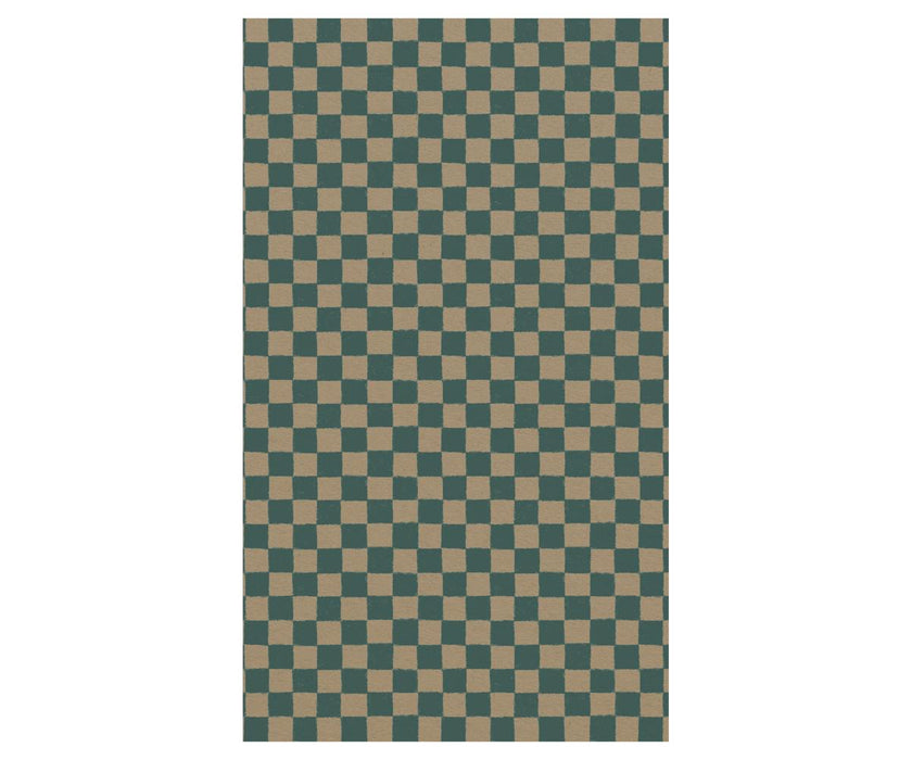 Gift wrap, 10 m - Checker - Petrol