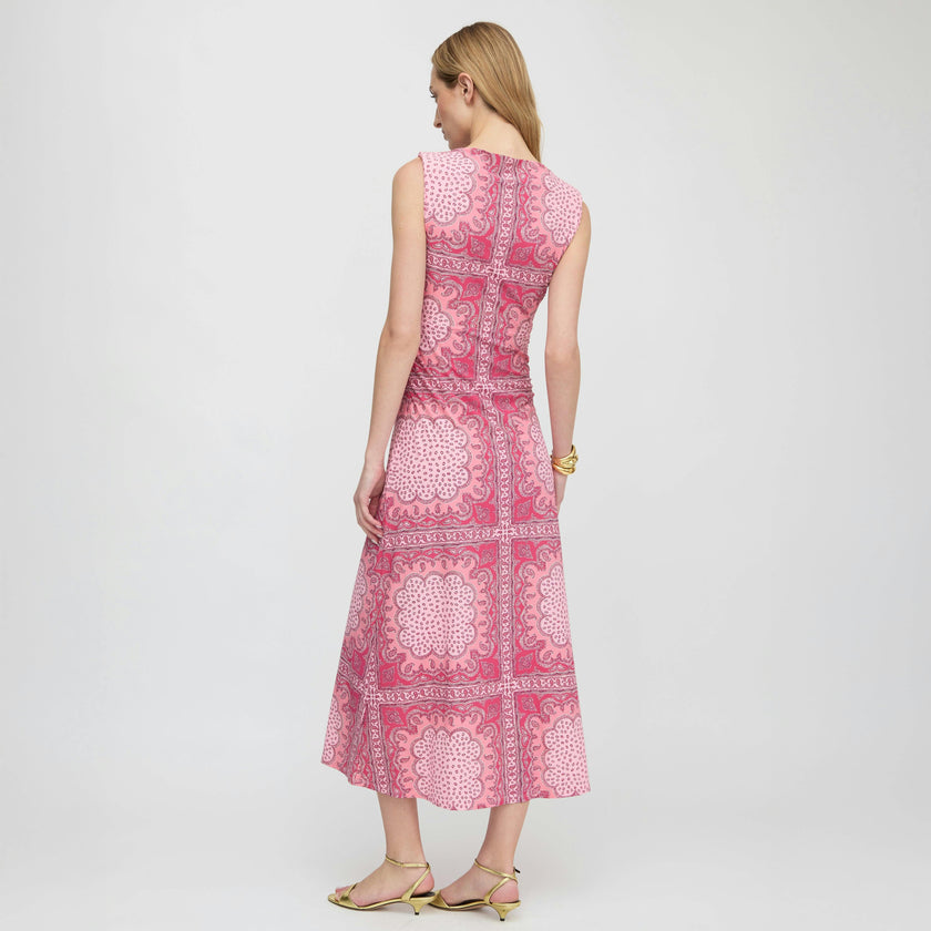 The Sloane Dress - Berry Paisley Scarf