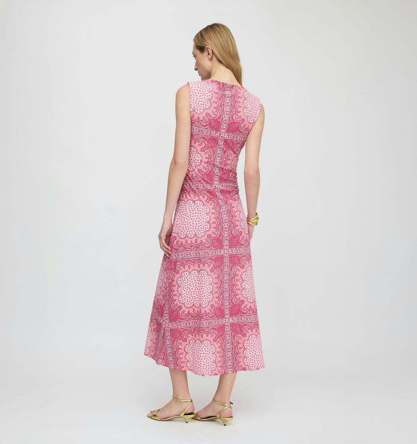 The Sloane Dress - Berry Paisley Scarf