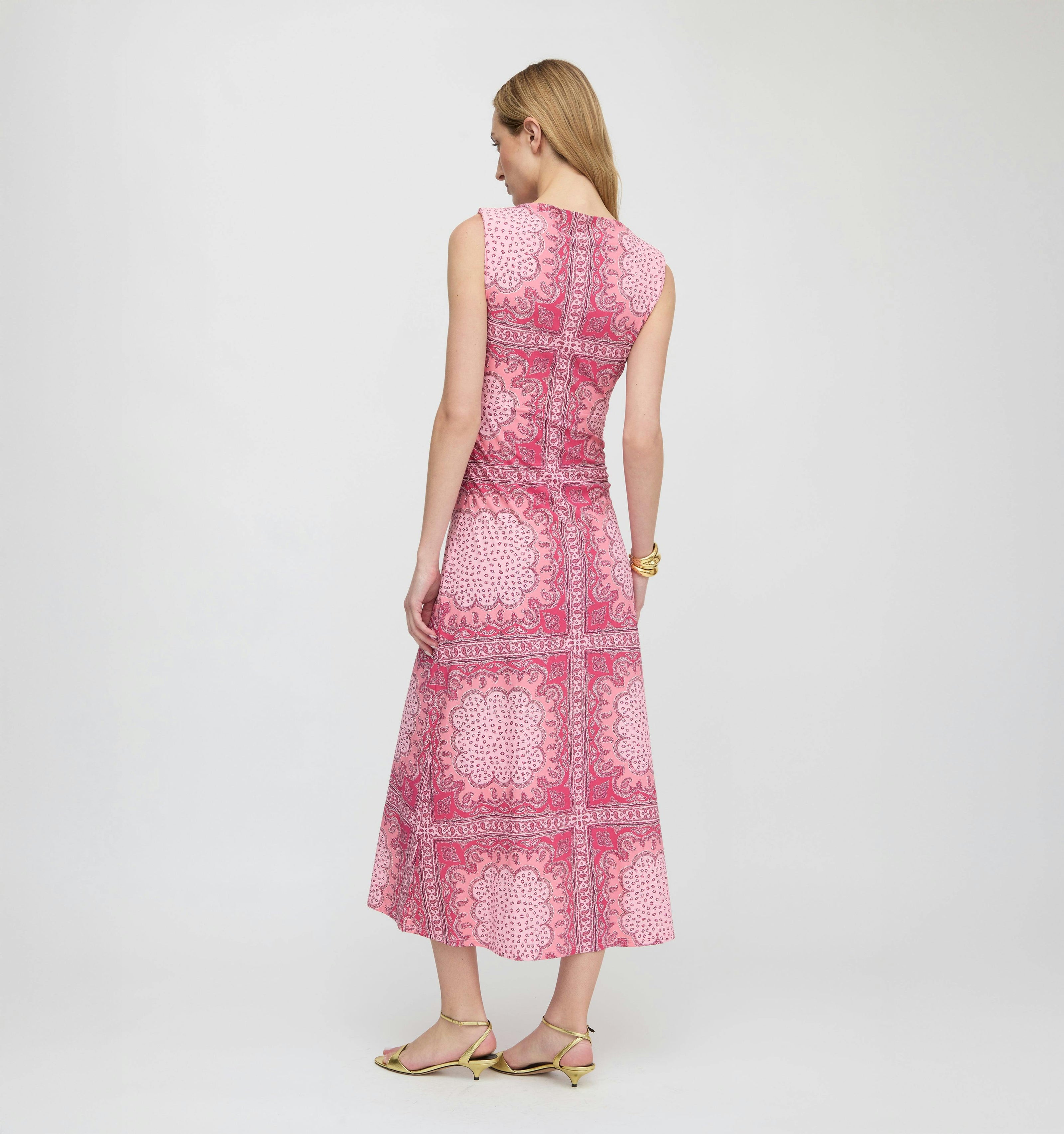 The Sloane Dress - Berry Paisley Scarf