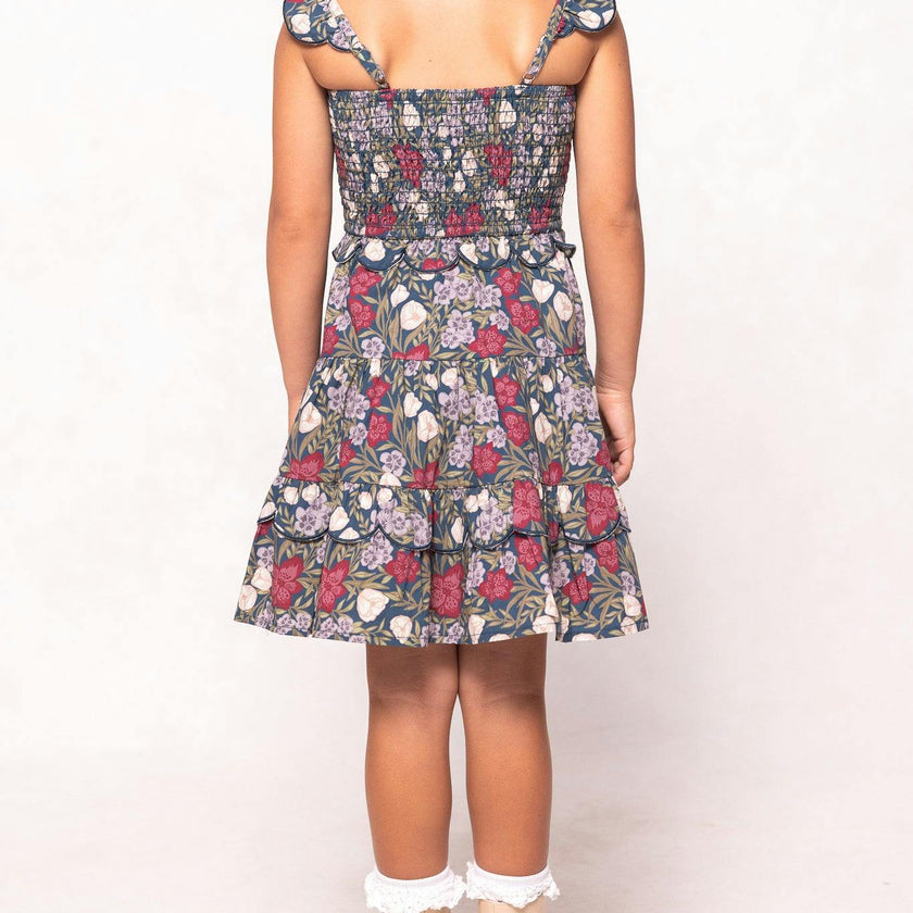 Mini Blossom Dress in Navy Meadow