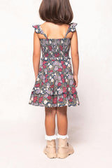 Mini Blossom Dress in Navy Meadow