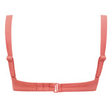 women's sailor red seersucker bandeau bikini top