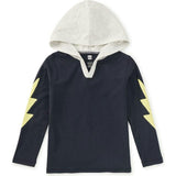 Bolt Sleeves Happy Hoodie, Blue