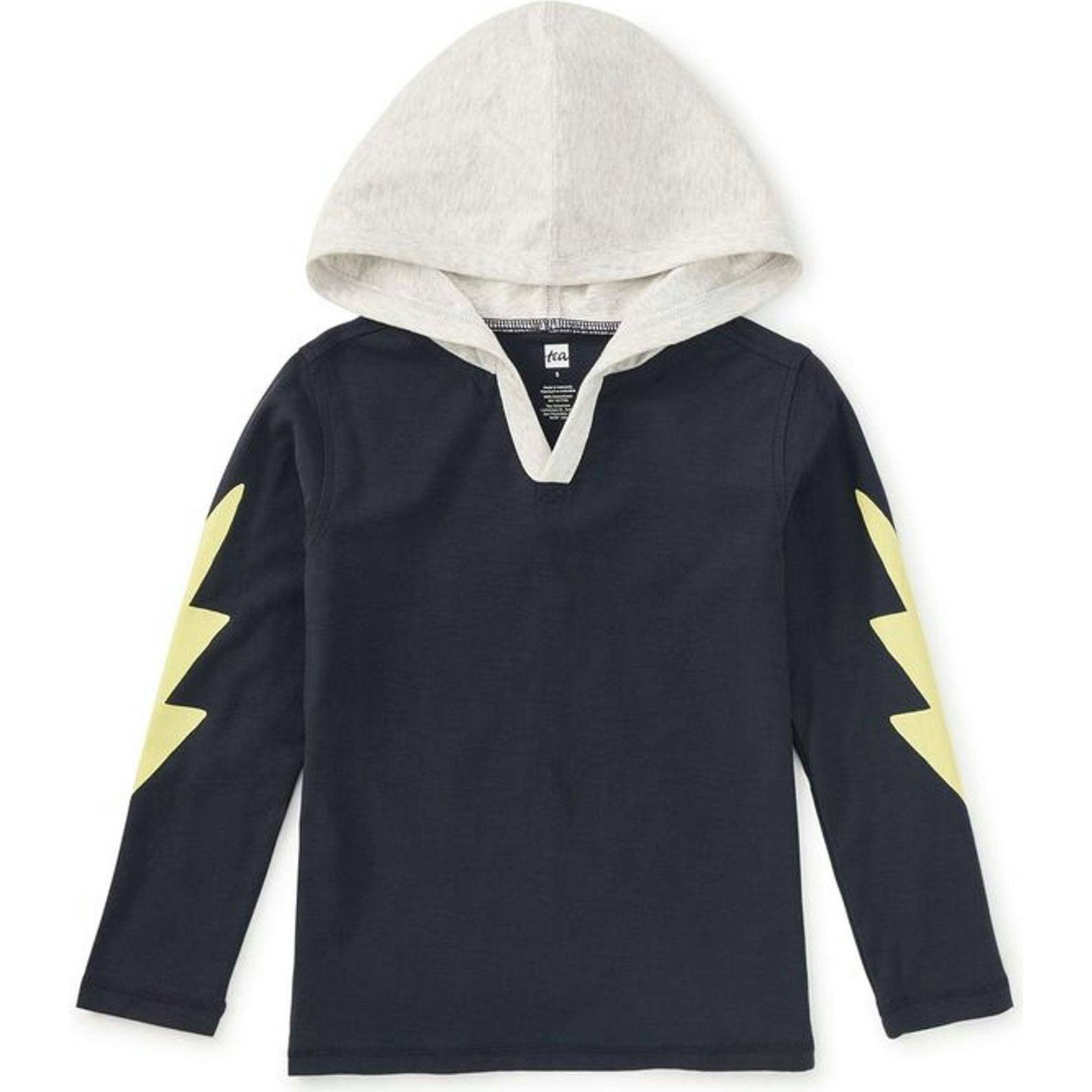 Bolt Sleeves Happy Hoodie, Blue