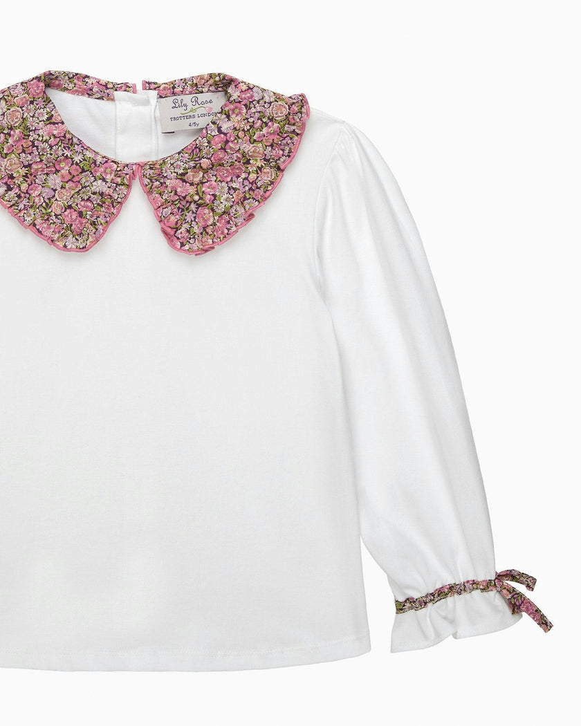 Pie Crust Jersey Top in Chive